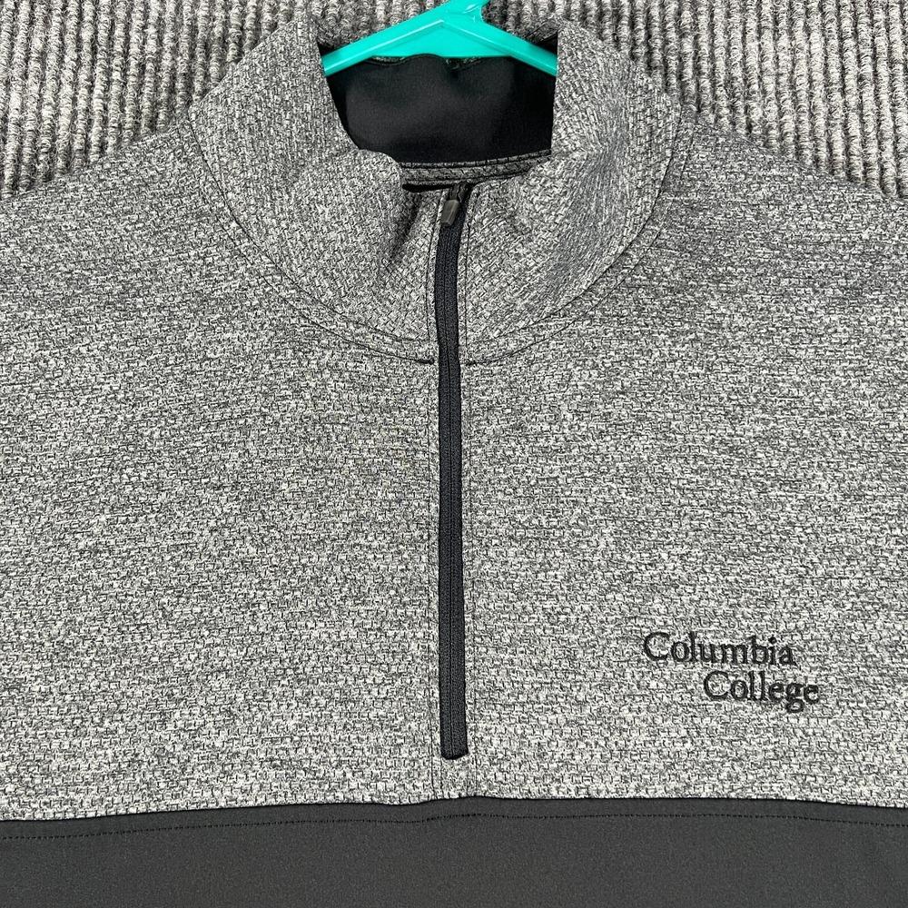 Under Armour Shirt Mens Large Gray Long Sleeve 1/4 Zip Columbia College MO